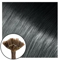 Babe Fusion Hair Extensions #1B/Silver Ombre Sasha 18"